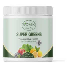 Super Greens Polvo Superfoods Con Probióticos, Antioxidantes, Fibras Y Enzimas Para Preparar Malteadas Detox Sin Azúcares Ni Gluten , más de 40 Superfoods, 60 Servicios