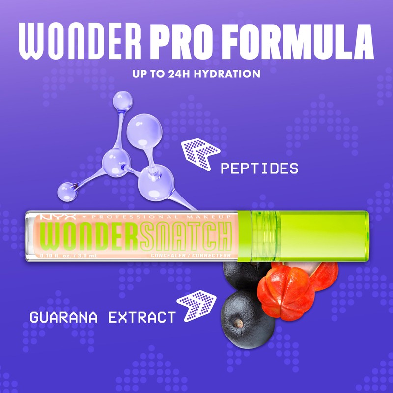 NYX Professional Makeup Wonder Snatch Concealer, Correttore liquido, 24 ore