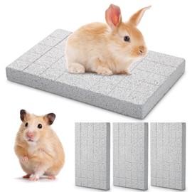 4 Pcs Rabbit Scratch Pads Bunny Grinding Claw Boards Rabbit Chew Stone Bunny Toys for Rabbits Small Animals Teeth Grinding Stone Chew Treat Toys for Hedgehog Chinchilla Hamster Gerbil Rat Digging Pads