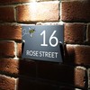 Badgemaster Modern Anthracite House Number Sign Plaque Stainless Steel Standoffs