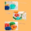 Wooden Peg Board Beads Game Educational Rainbow Clip Beads Puzzle