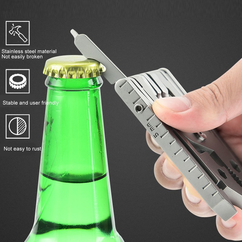 25 in 1 Foldable Pliers Stainless Steel Multifunctional Compact Pliers