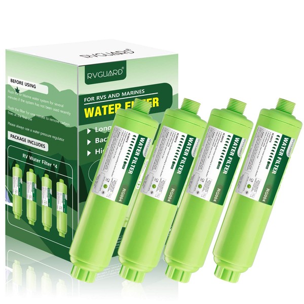 RVGUARD Inline RV Water Filter, NSF Certified, Reduces Odors, Bad