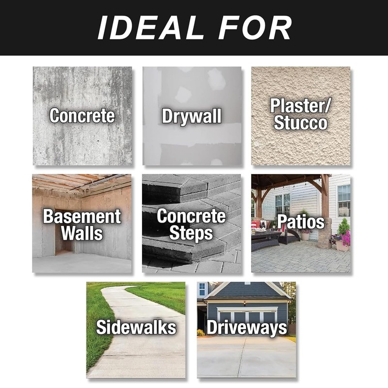 GOODTAKE Concrete Repair - Permanent Crack & Hole Filler for