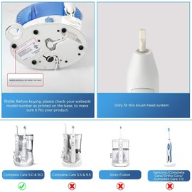 Replacement Toothbrush Heads for Waterpik Complete Care 5.0/9.0 (CC-01/WP-861), STRB-8WW, (8-Pack, White)