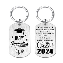 Yobent Graduation Gifts Class of 2024 Graduate Keyring - High School College Middle Graduation Gift for Women Men Him Her Girl Boy, Happy Graduation Stuff for The Graduate Student Keepsake decoration