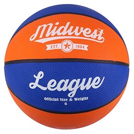 Midwest Unisex's League Basketball, Blue/Orange, Size 5