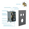 Matte Black 12-Inch Wall Mounted Square Bathroom Set Dual Shower