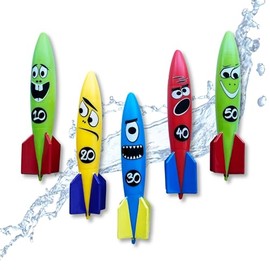 Schildkröt® Rocket Divers Set, 5 Unterwasserraketen, Tauchspielzeug für Kinder ab 5 Jahren, ideal für Schwimmbad oder Badewanne