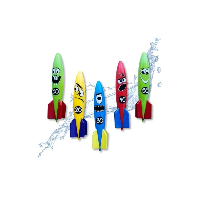 Schildkröt® Rocket Divers Set, 5 Unterwasserraketen, Tauchspielzeug für Kinder ab