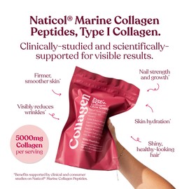 Collagen Glow Complex | Marine Collagen Powder with Hyaluronic Acid & Vitamin C | 100% Type I Collagen Supplements Powder for Hair, Skin & Nails | Scientifically Proven Collagen | Free Soul