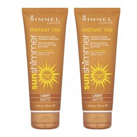 2 x Rimmel London Instant Tan Sun Shimmer Instant Tan - Light Matte 125ml