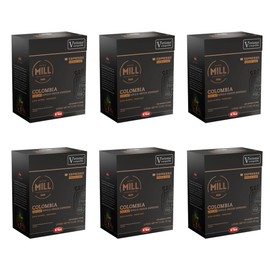 Mill Coffee Colombia Decaf Espresso K-fee® & Verismo* Compatible | 72 Count (6 boxes X 12 Pods) | Medium Roast Single Serve Espresso Pods