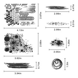 Circle Dot Track Background Clear Stamps for Card Making Decoration DIY Scrapbooking, Background Silicone Transparent Seal Stamps for Embossing Album Decor Craft.