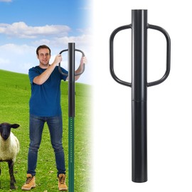 Fence Post Driver, 20LBS Fence Post Driver with Handle, 2.7 inch Inner Diameter Hand Post Pounder, Heavy Duty Driver Tool T Post Rammer for Fence Post U Channel Wooden Post Metal Post, Black