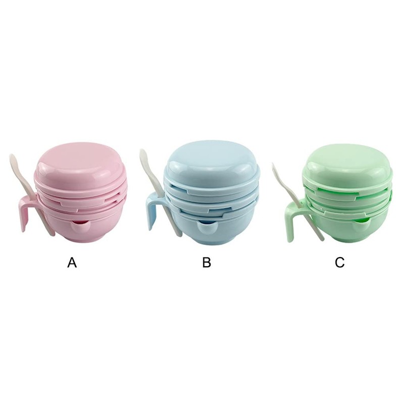 10 Pieces/Set Baby Food Masher Manual Fruit Grinding Bowl Travel