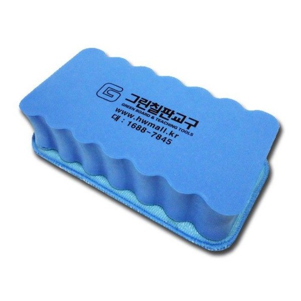 1 green microfiber eraser/blackboard eraser - chalk/water crayon / 그린