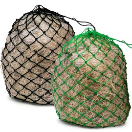 Hedume 2 Pack Slow Hay Feeder Hay Nets, 40" Length with 2" Holes, Regulate Intake of Hay hence Improve Digestion and Reduce Waste, Horse Supplies Hay Bags for Horses, Goat Feed