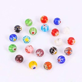 EXCEART Cuentas De Bricolaje Redondas De Esmalte De Colores 200 Piezas 0.23In Accesorios Para Pulseras Collares Material Para Bisutería Diy Set Para Armar Pulseras