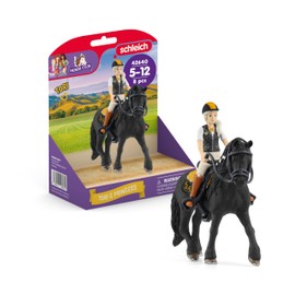SCHLEICH Horse Club Tori & Princess 42640 Movable Girl Figure with Horse, Saddle, Bridle & Saddle Cover, Detailed Horse Play Set, Gift for Kids, Toy from 5 Years, 8 Pieces