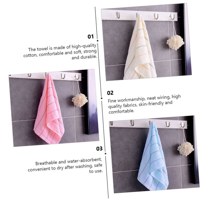 TOVINANNA 6pcs Cotton Face Cloths Thickened Absorbent Face Washers Soft