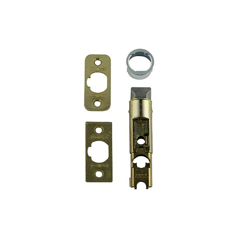 Kwikset 1826-18 6-Way Adjustable Plain Latch, Polished Brass