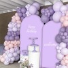 AIBIIN 3.2 x 7.8ft Purple Round Bow Backdrop 2 Sided