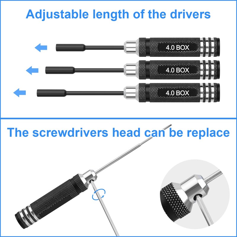 RC Hex Screwdriver Tool Set 16 Pcs Screwdrivers Kit 4