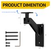 6FT Matte Black Handrails Kit for Indoor Outdoor Stairs，Modern Aluminum