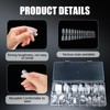 Pack of 300 Dual Tips Nail Tips for Toenails, Toenail