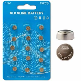Soyasi LR41 Button Batteries AG3 L736f L736c L736 392 192 1.5V Alkaline Batteries for Thermometer Watch Battery 15 Pack