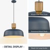 Darkaway Oversized Industrial Pendant Light Fixtures with Hammered Metal Shade,