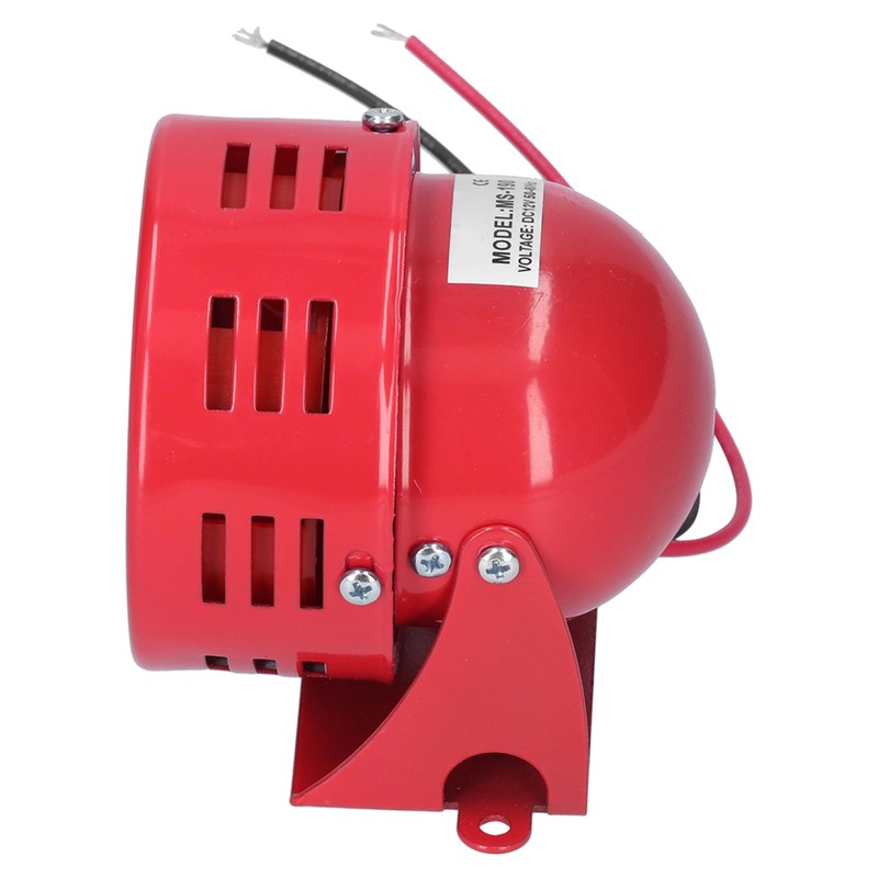 BERM Electric Motor Siren Alarm Mini Red Stainless Steel Shell