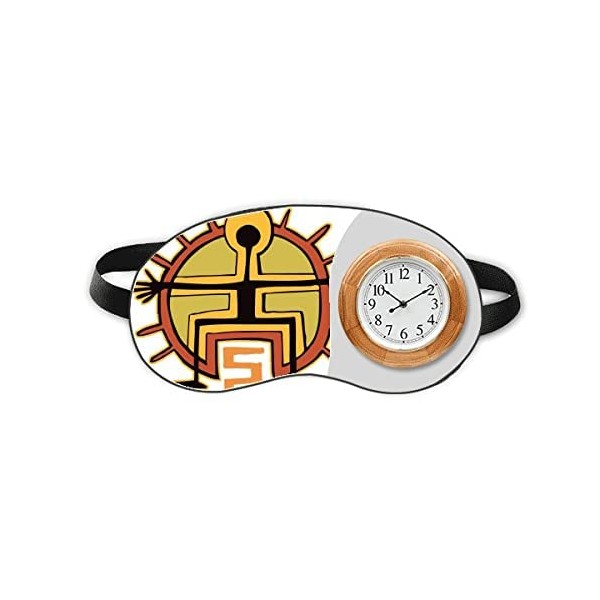 Egypt Figure Sun Totem Sleep Eye Head Clock Travel Shade