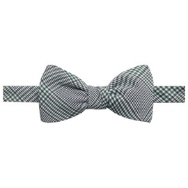 Jacob Alexander Men's Wool Glen Plaid Traditional Freestyle Self-Tie Bow Tie - Navy/Green/White