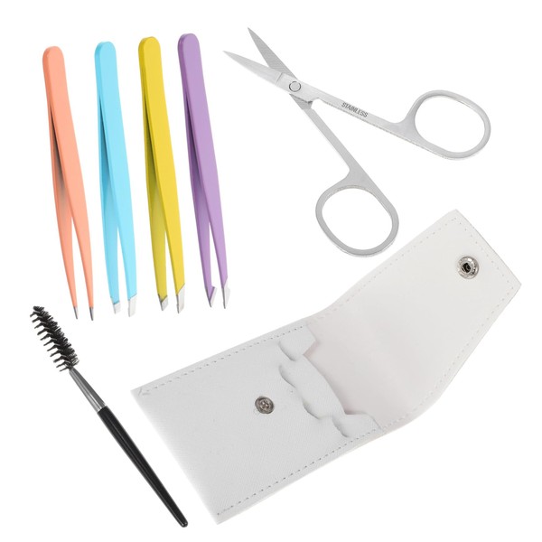 Baluue 18pcs Eyebrow Shaping Tweezers Beauty Eyebrow Trimming Tools Lightweight