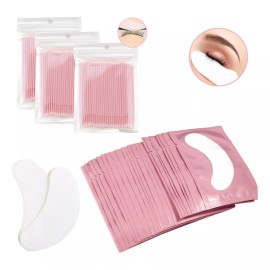 Xiaoya 50 Pares De Parches De Hidrogel + 300 Microbrush Pestañas