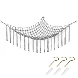 Stuffed Animal Storage, Hammock, Storage Net, Toy Hammock, Children's Stuffed Animal Storage, Toy Corner Net, Cotton Rope, Hanging, For Bath, Multi-Purpose, Room Indoor Storage, Organization (Light