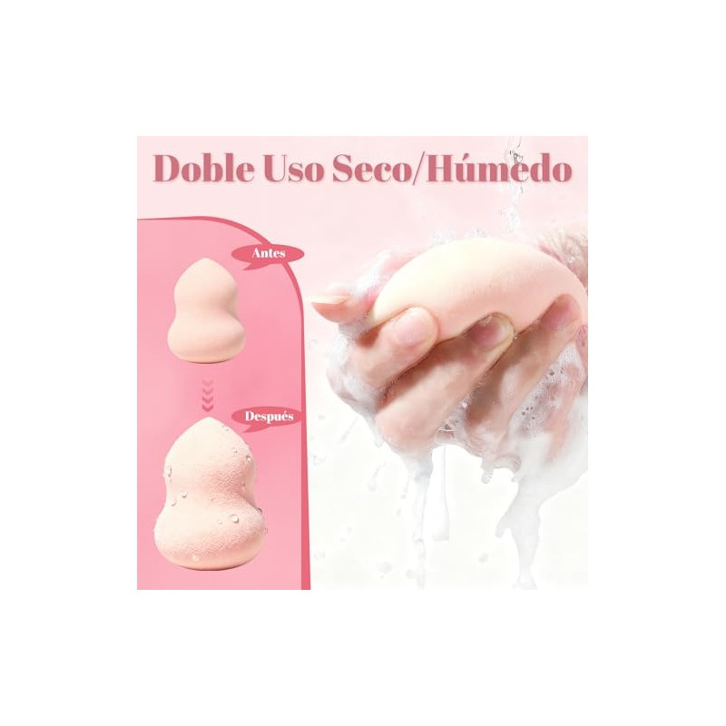 Set de Brochas para Maquillaje 36 piezas Profesional, Estuche, Blanco