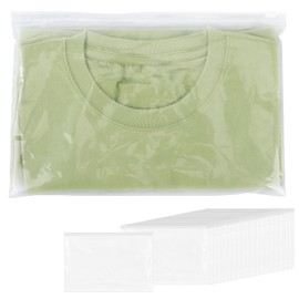 Svaldo Garment Storage Bags with Sliders, No Holes, Horizontal Type, Set of 50, 12.0 x 8.1 inches (30.5 x 20.5 cm), Zipper Bag, Translucent, Waterproof Pouch, Shoe Bag, Laundry Bag, Travel