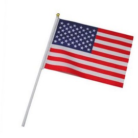 BESPORTBLE 36 Pcs Us Flags American Flags on Stick American Hand Waving Flag American Flag on Stick Decor Usa Flag American Flags for outside Mini Flag Handheld Banner Independence Day