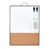 TSJ OFFICE Small Whiteboard Cork-Board - 16" X 12" Portable