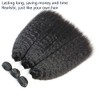 100% Cabello Humano Rizado Recto Paquetes Tejer Yaki Recto 3