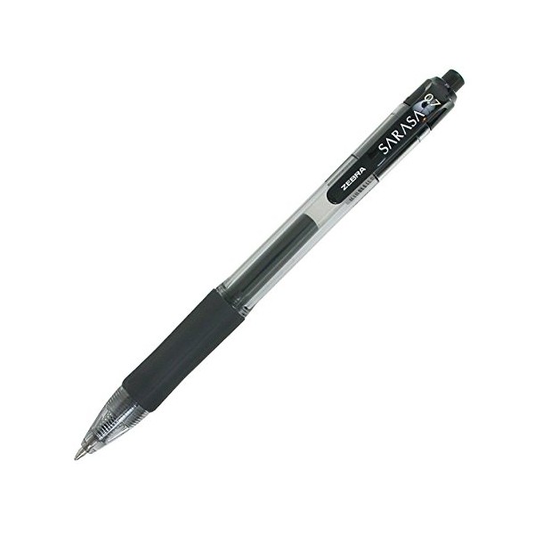 Zebra ZEB46810 Zebra Sarasa Retractable Gel Ink Pens, Medium Point 0.7mm, Black, Rapid Dry Ink, 12-Count
