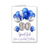 Uncle Happy 80th Birthday Card 80 age Balloons (envelope Included)