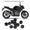 VOBOR Motorcycle Rubber Washers ABS Black Fairing Washers for Honda/Suzuki/Yamaha(10pcs)