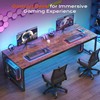PRAISUN 78.7 X 29.5 Inch Computer Desk with Deeper Desktop,