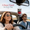 Cute Cat Car Pendant for Rearview Mirror Decor – 2D