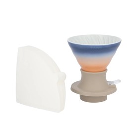 HARIO SSDC-200-SUN Coffee Dripper Switch, Sunrise, Kenji Sakaguchi, Collaboration Model, Arita Ware, Dipping Type Dripper with 40 Paper Filters