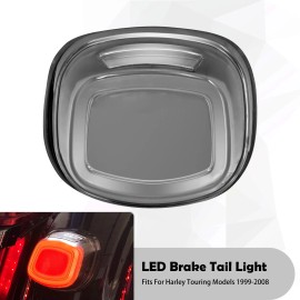 HDBUBALUS LED Brake Turn Signals Smoke Integrated Tail Light Fit For Harley 883 Dyna FXDL